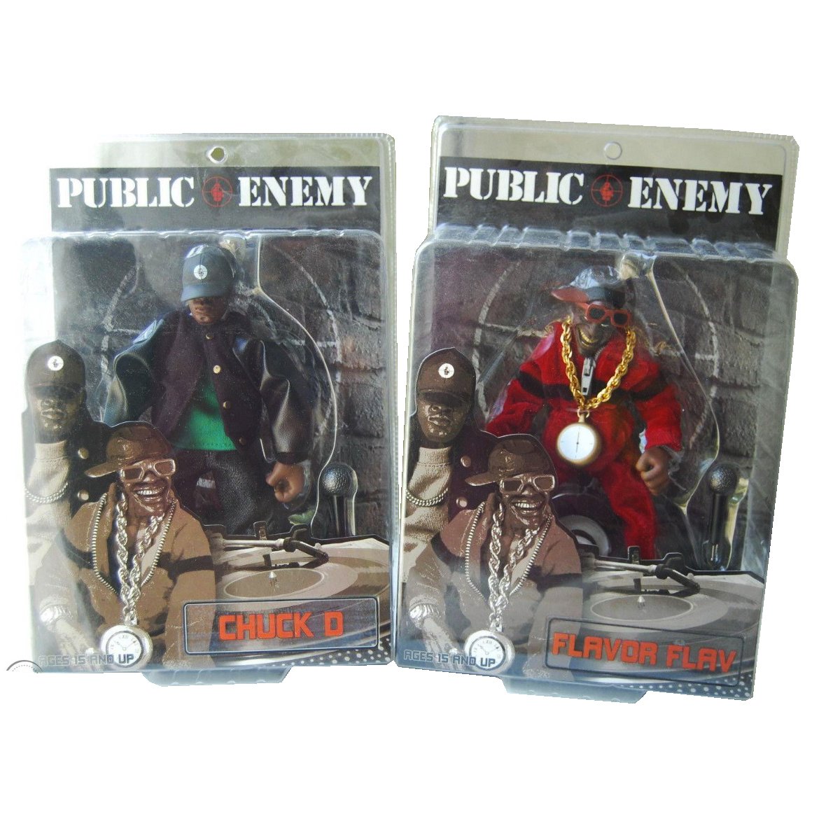 Public Enemy (Flavor Flav & Chuck D) Action Figure set - 2006 | rapgdz